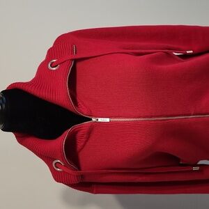 Liz & Co beautiful red sweater jacket. Stunning.